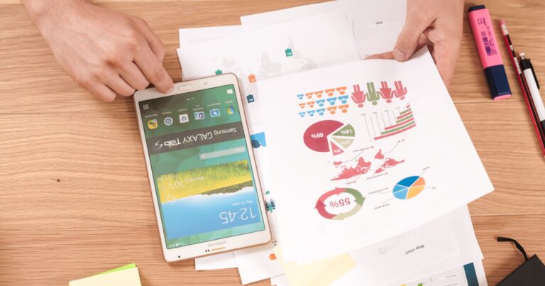 Organized desk workspace with financial documents — professional credit consulting