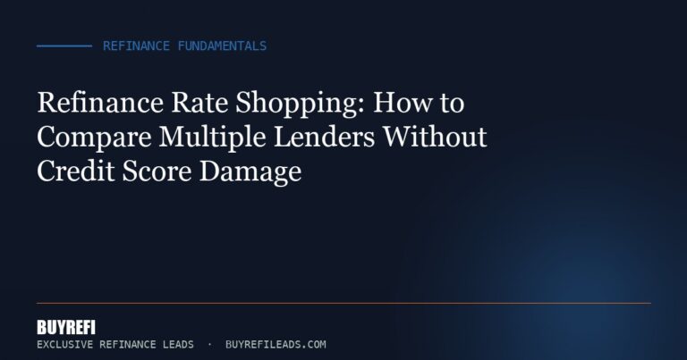 Refinance Rate Shopping: How to Compare Multiple Lenders Without Credit Score Damage